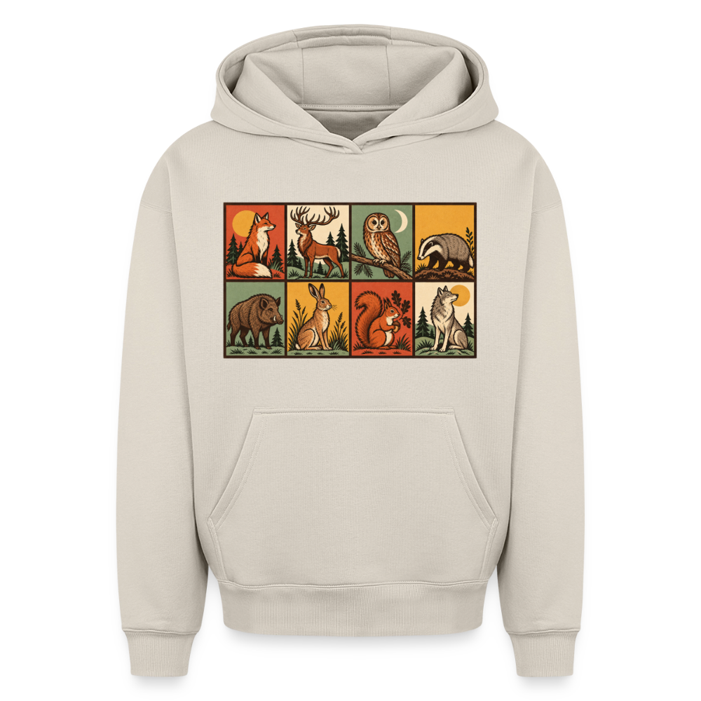 Waldtiere Oversized Heavyweight Hoodie - Beige