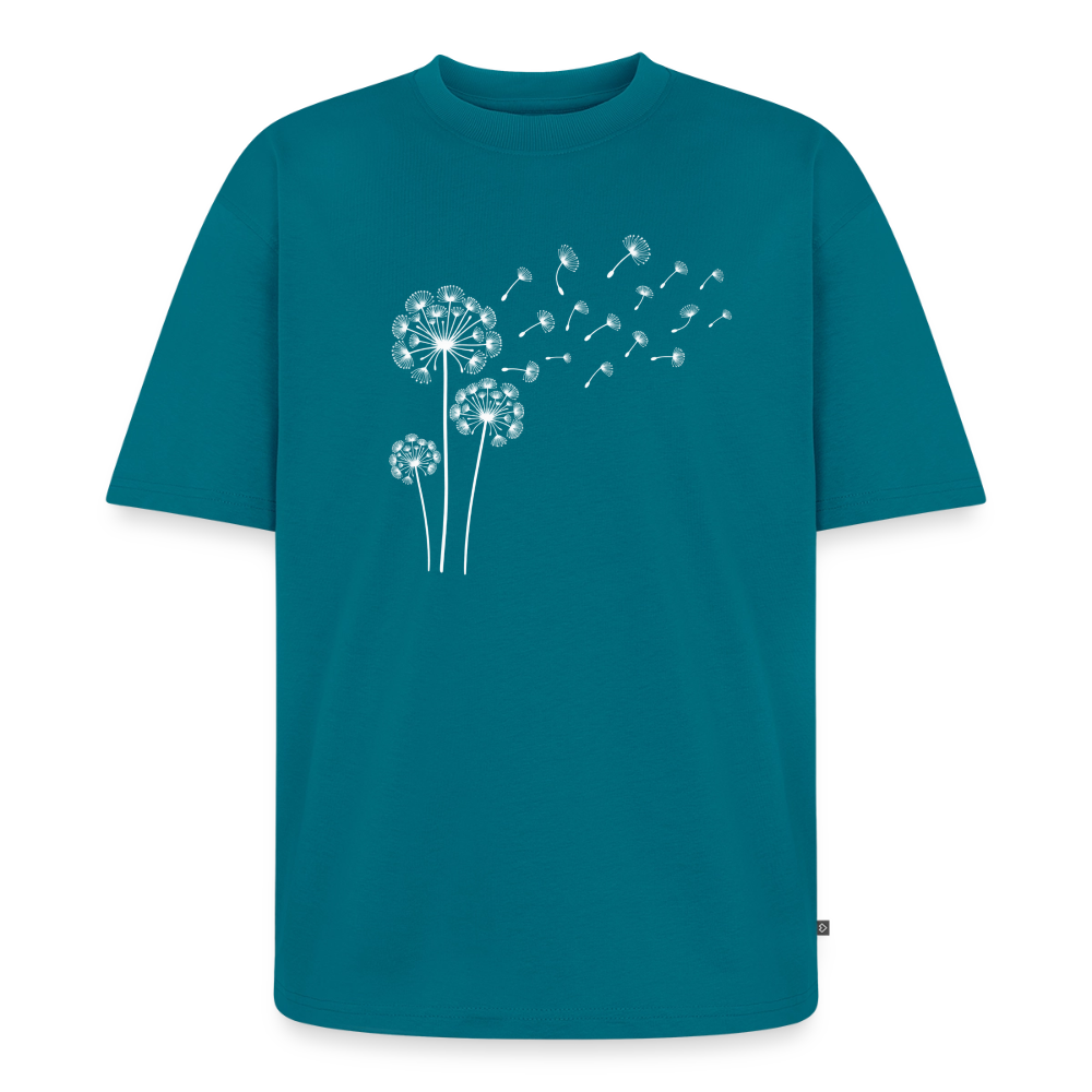 Pusteblume Premium Oversized Bio T-Shirt - Petrol