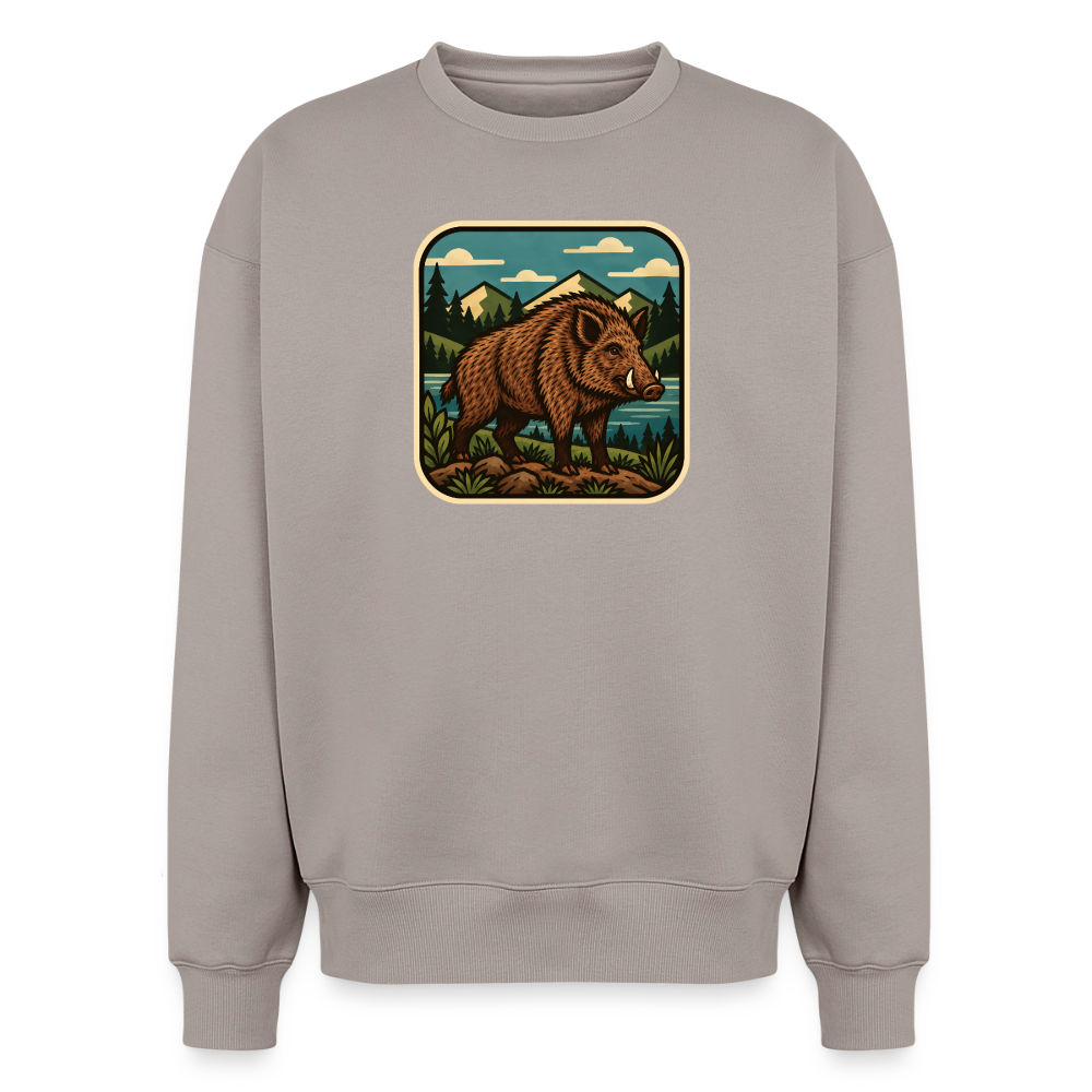 Wildschwein Oversized Heavyweight Sweater - Taupe