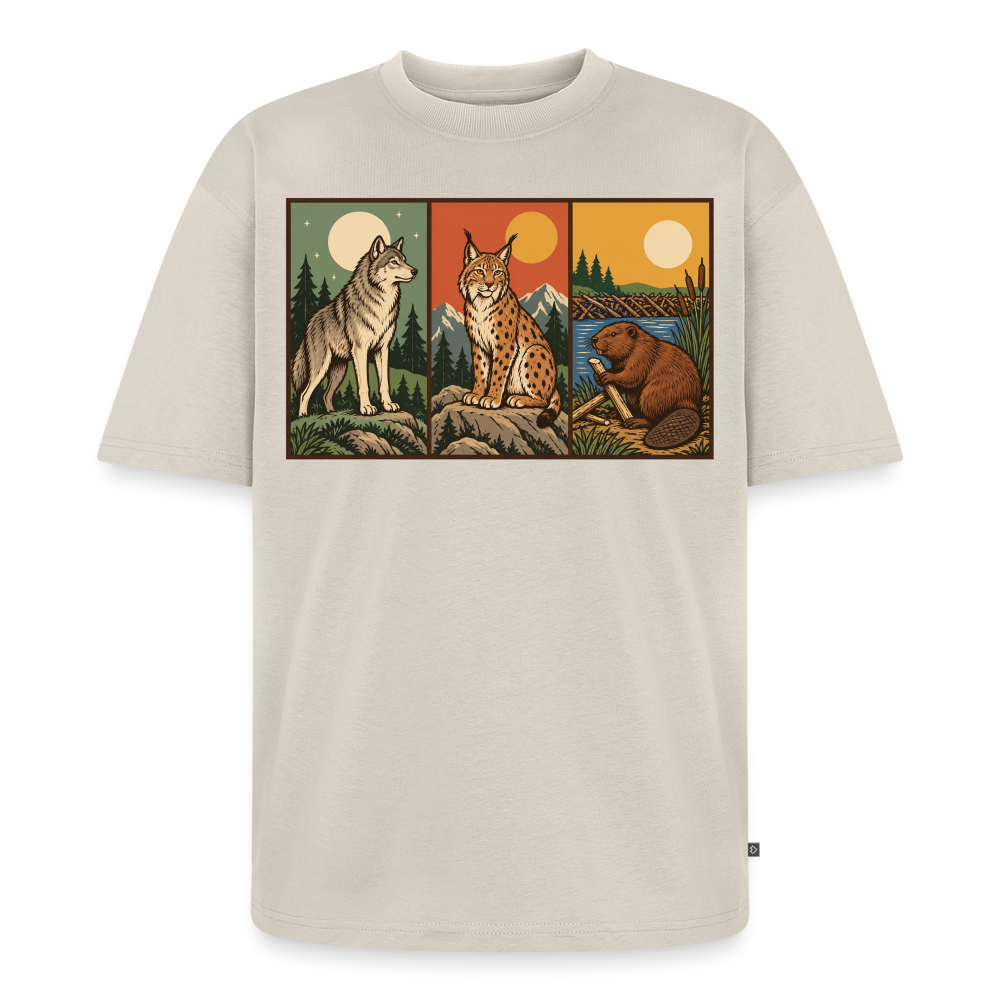 Die Rückkehrer Premium Oversized Bio T-Shirt - Beige