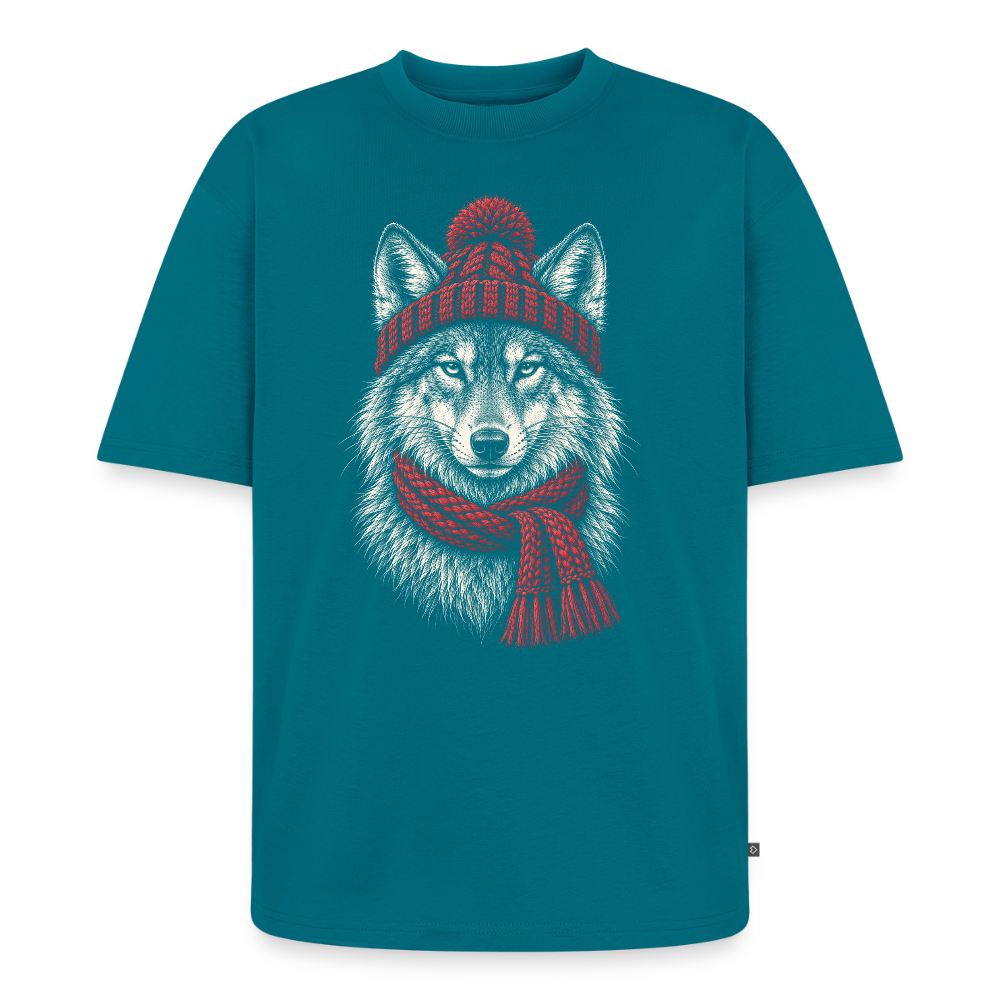 Wolf Premium Oversized Bio T-Shirt - Petrol