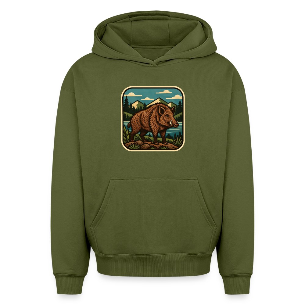 WIldschwein Oversized Heavyweight Hoodie - Khaki