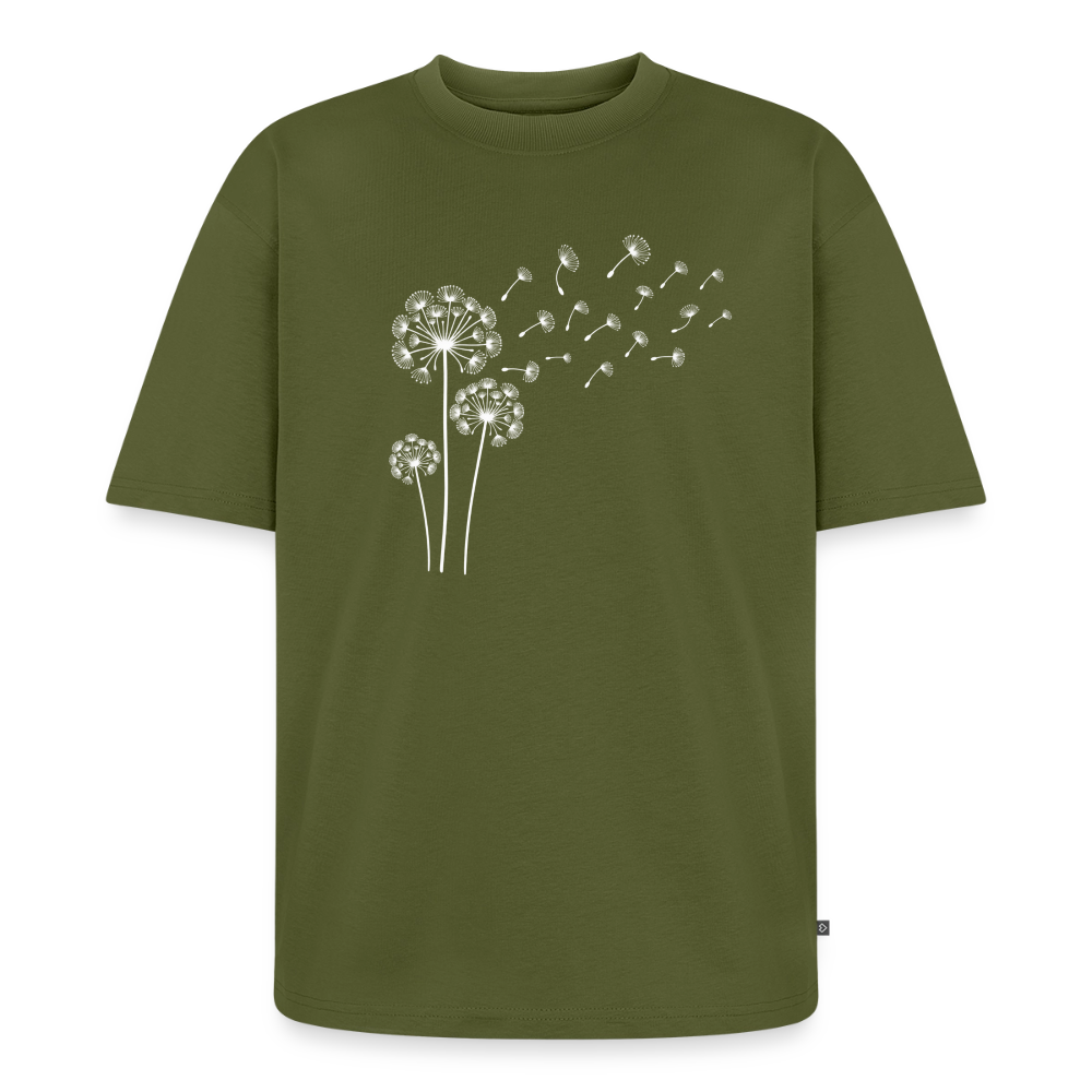 Pusteblume Premium Oversized Bio T-Shirt - Khaki