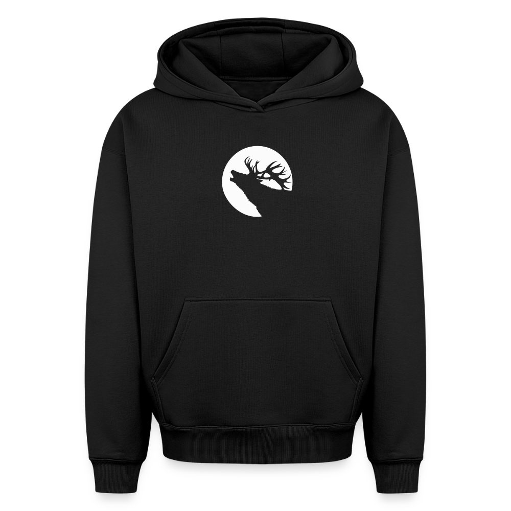 Hirsch Oversized Heavyweight Hoodie - Schwarz