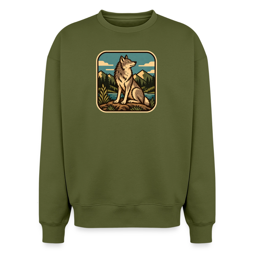 Wolf Oversized Heavyweight Sweater - Khaki