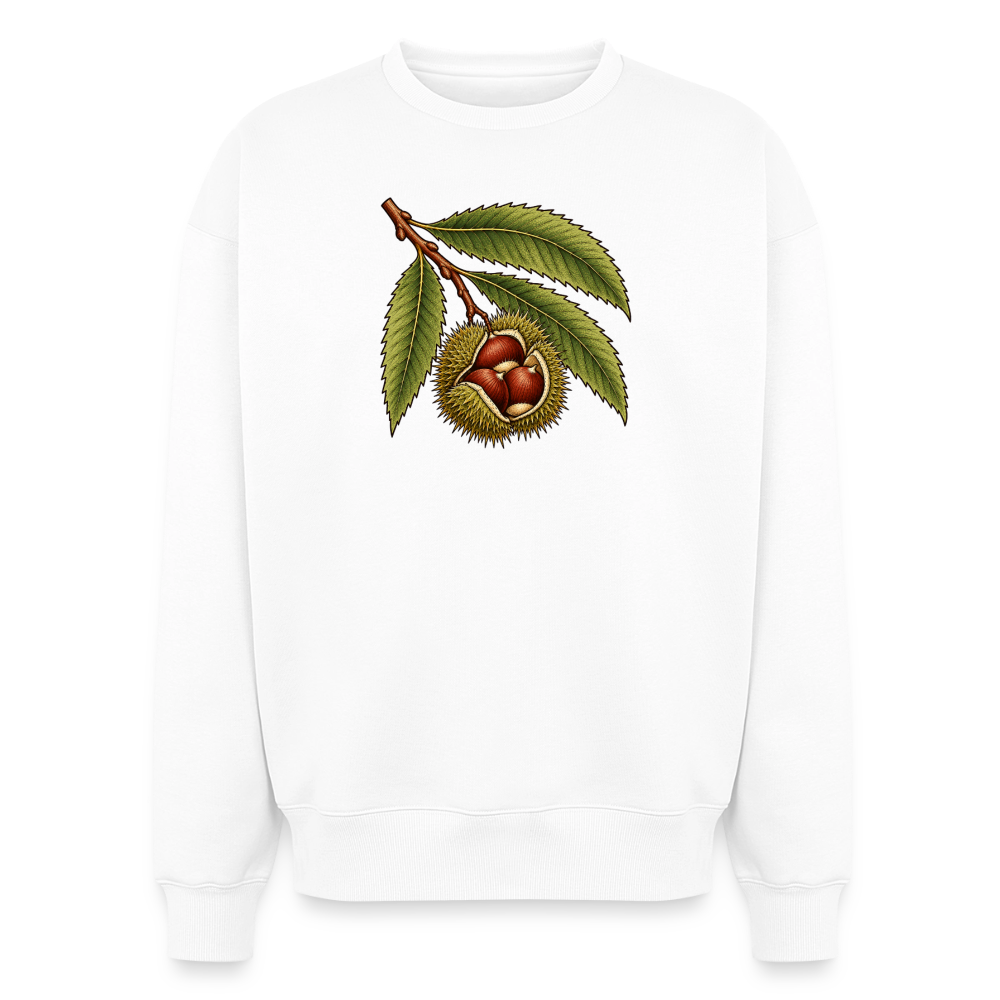 Esskastanie Oversized Heavyweight Sweater - Weiß