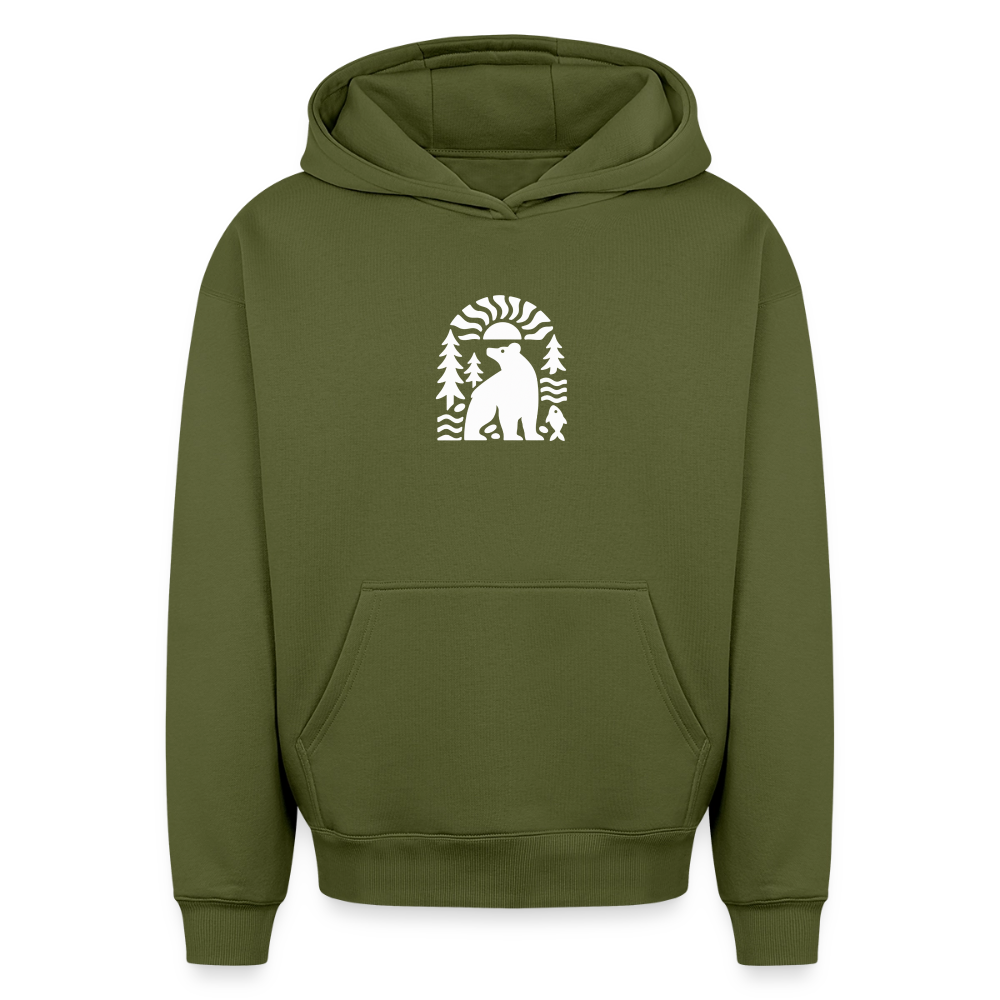 Der Bär Oversized Heavyweight Hoodie - Khaki