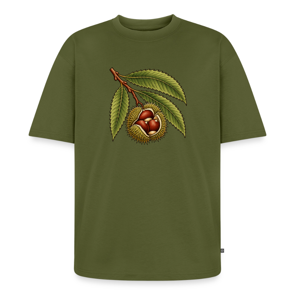 Esskastanie Premium Oversized Bio T-Shirt - Khaki