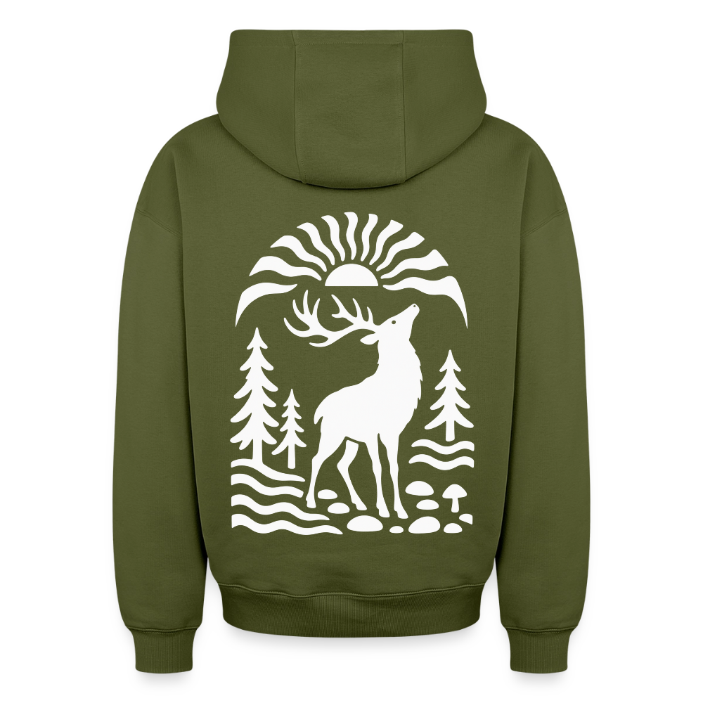 Hirsch Oversized Heavyweight Hoodie - Khaki