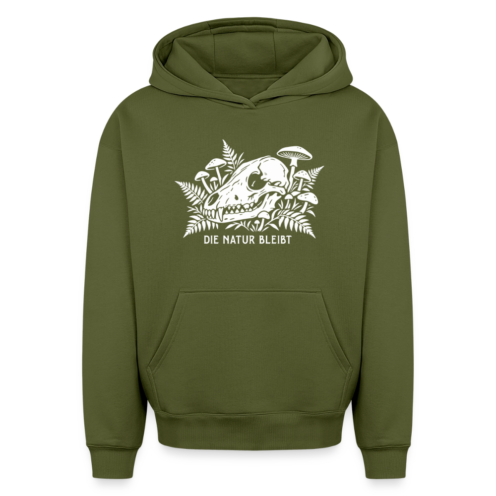 Die Natur bleibt Oversized Heavyweight Hoodie - Khaki