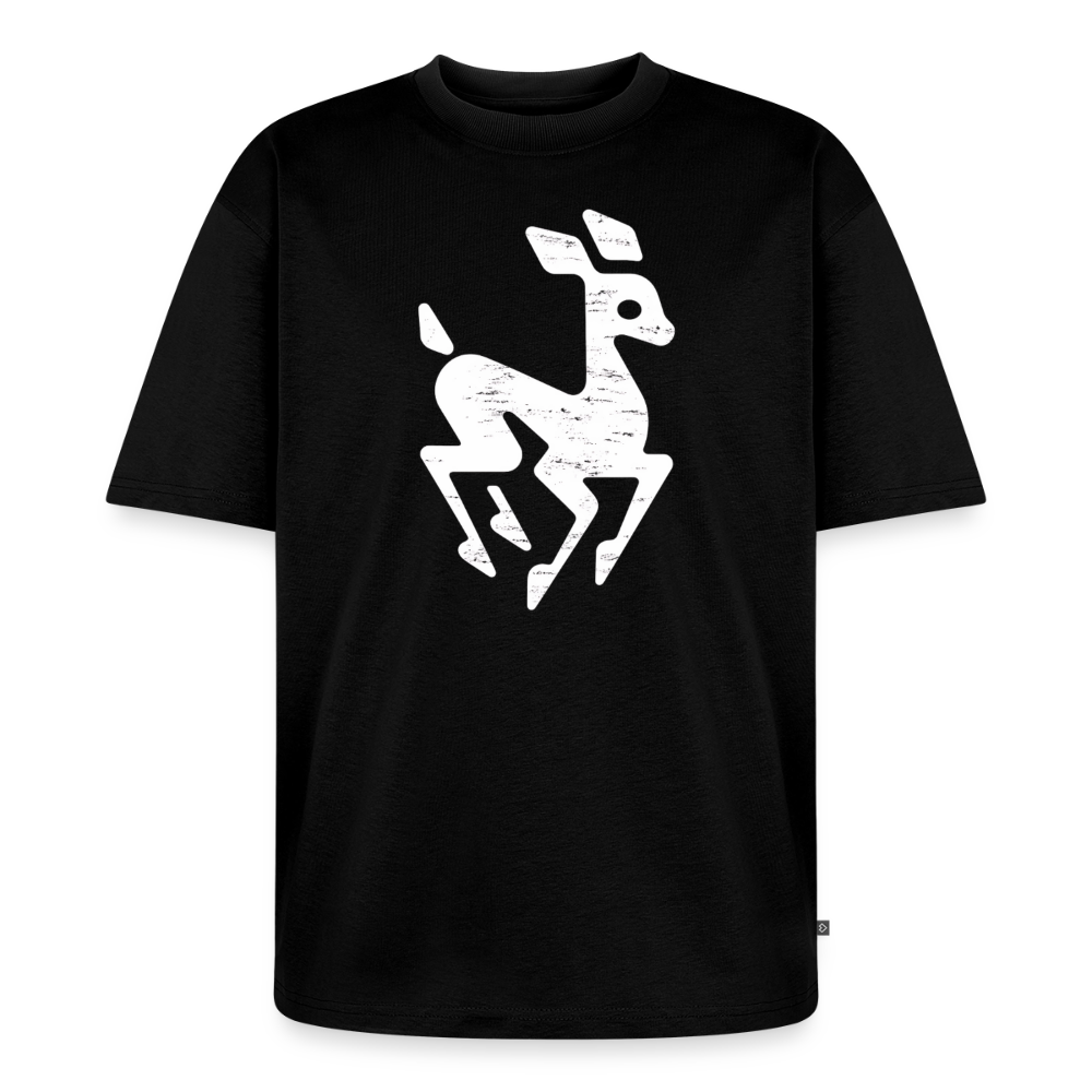Reh Premium Oversized Bio T-Shirt - Schwarz