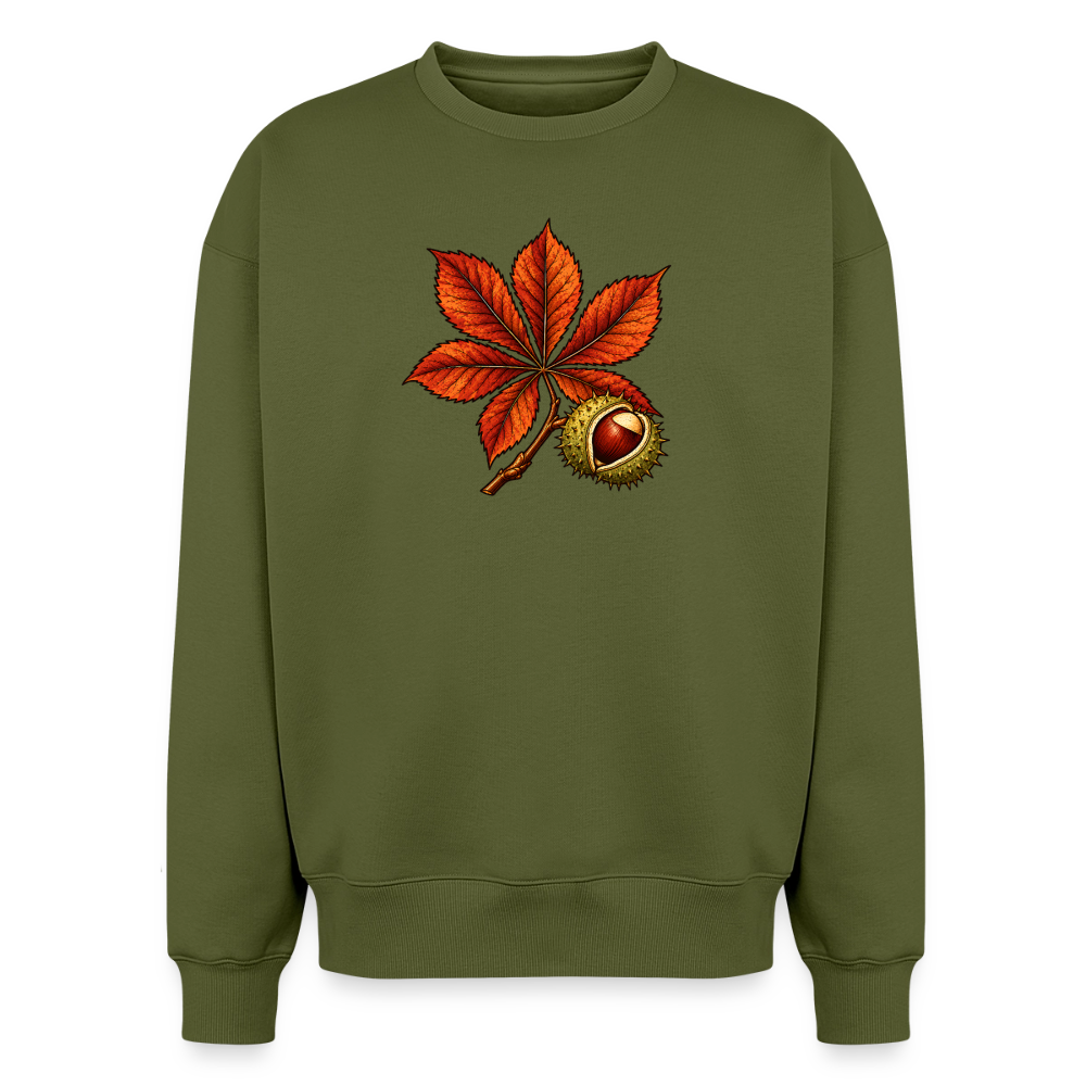 Rosskastanie Oversized Heavyweight Sweater - Khaki
