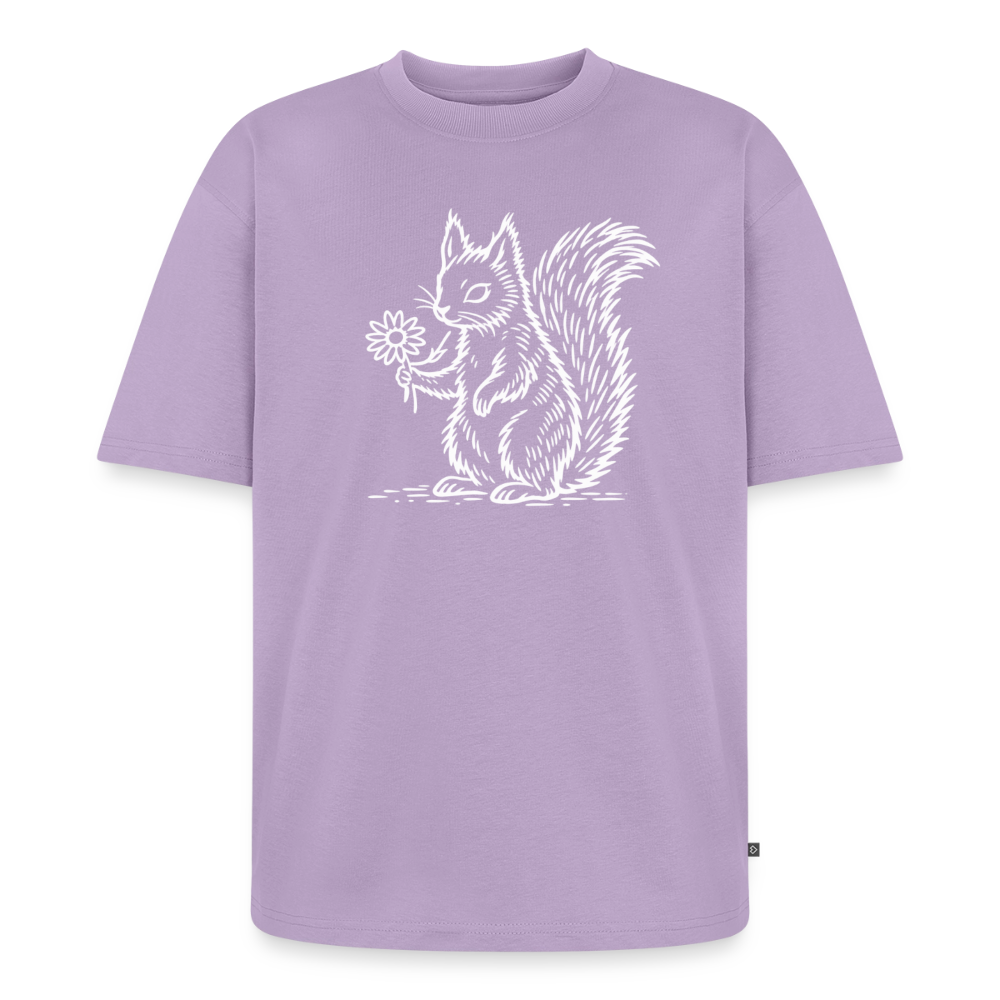 Eichhörnchen Premium Oversized Bio T-Shirt - Lavendel