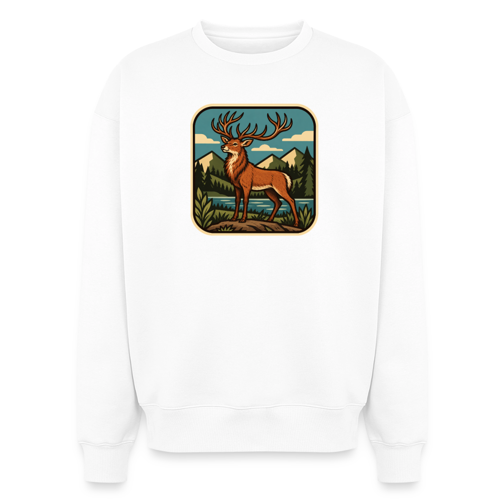 Hirsch Oversized Heavyweight Sweater - Weiß