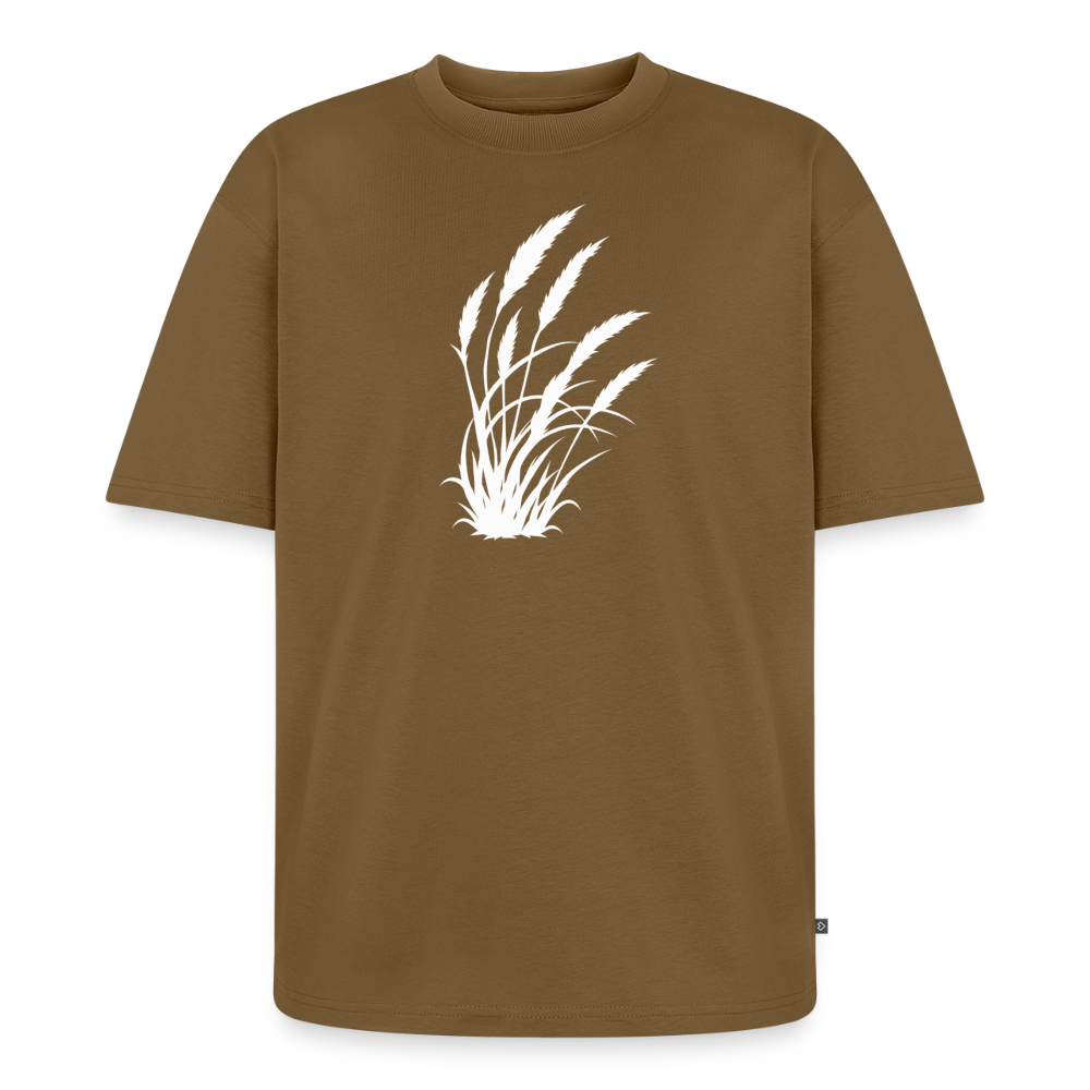 Wild Schilf Premium Oversized Bio T-Shirt - Nussbraun