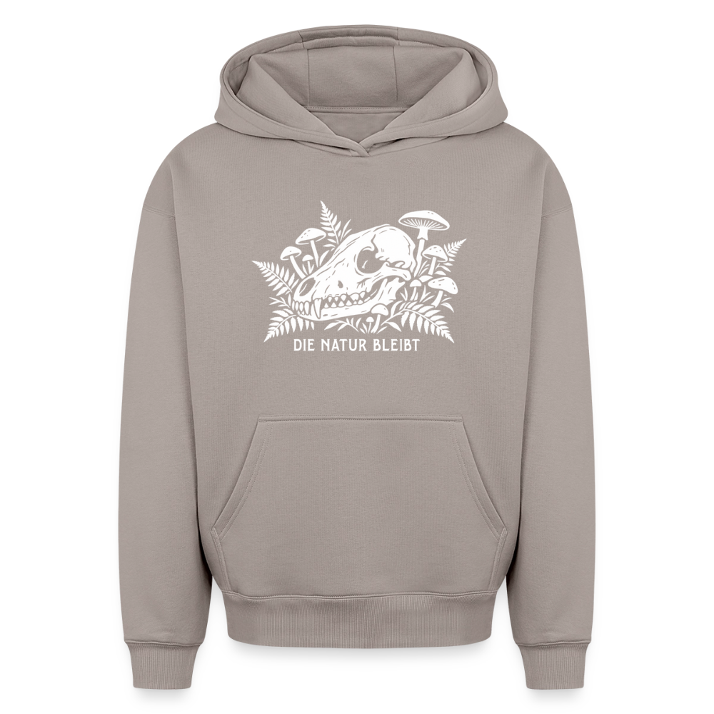 Die Natur bleibt Oversized Heavyweight Hoodie - Taupe