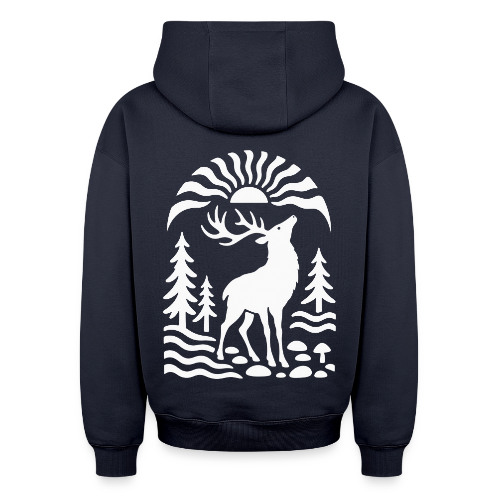Hirsch Oversized Heavyweight Hoodie - Navy