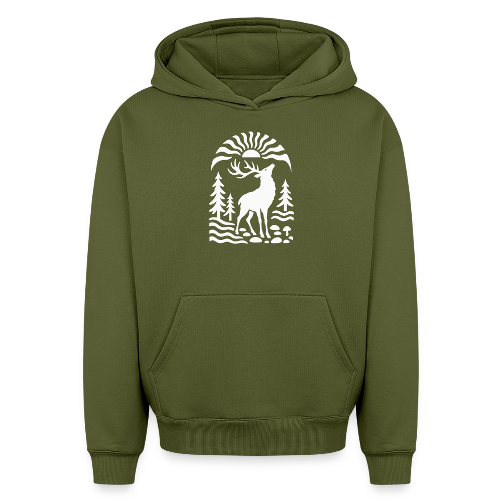 Hirsch Oversized Heavyweight Hoodie - Khaki