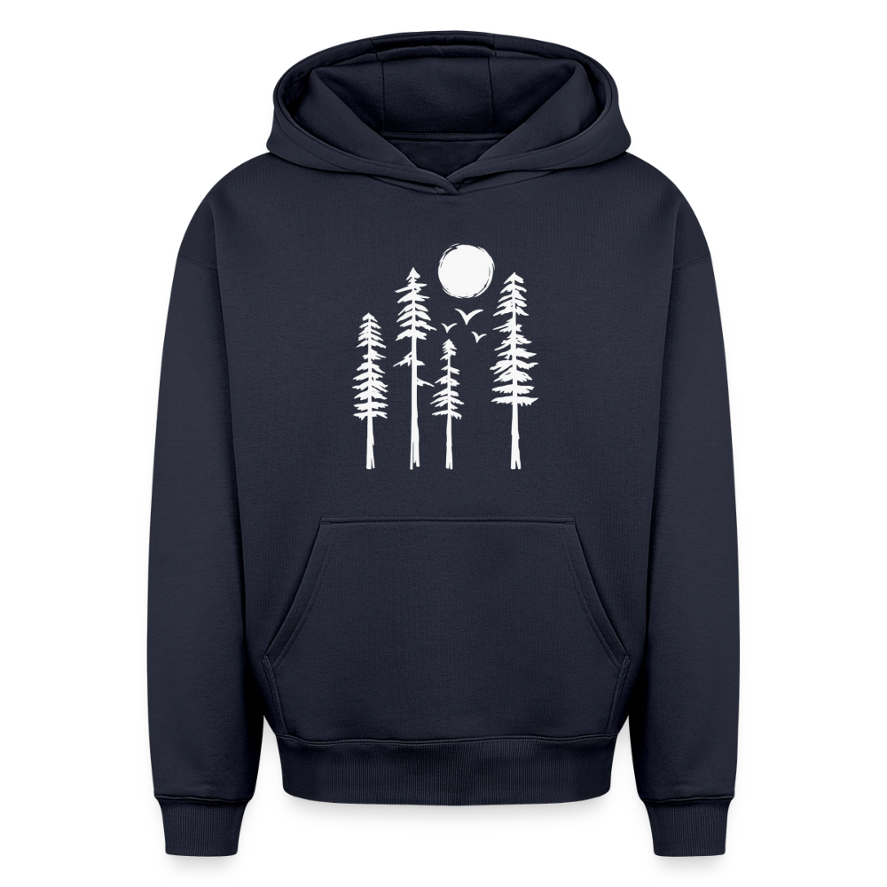 Wald Oversized Heavyweight Hoodie - Navy