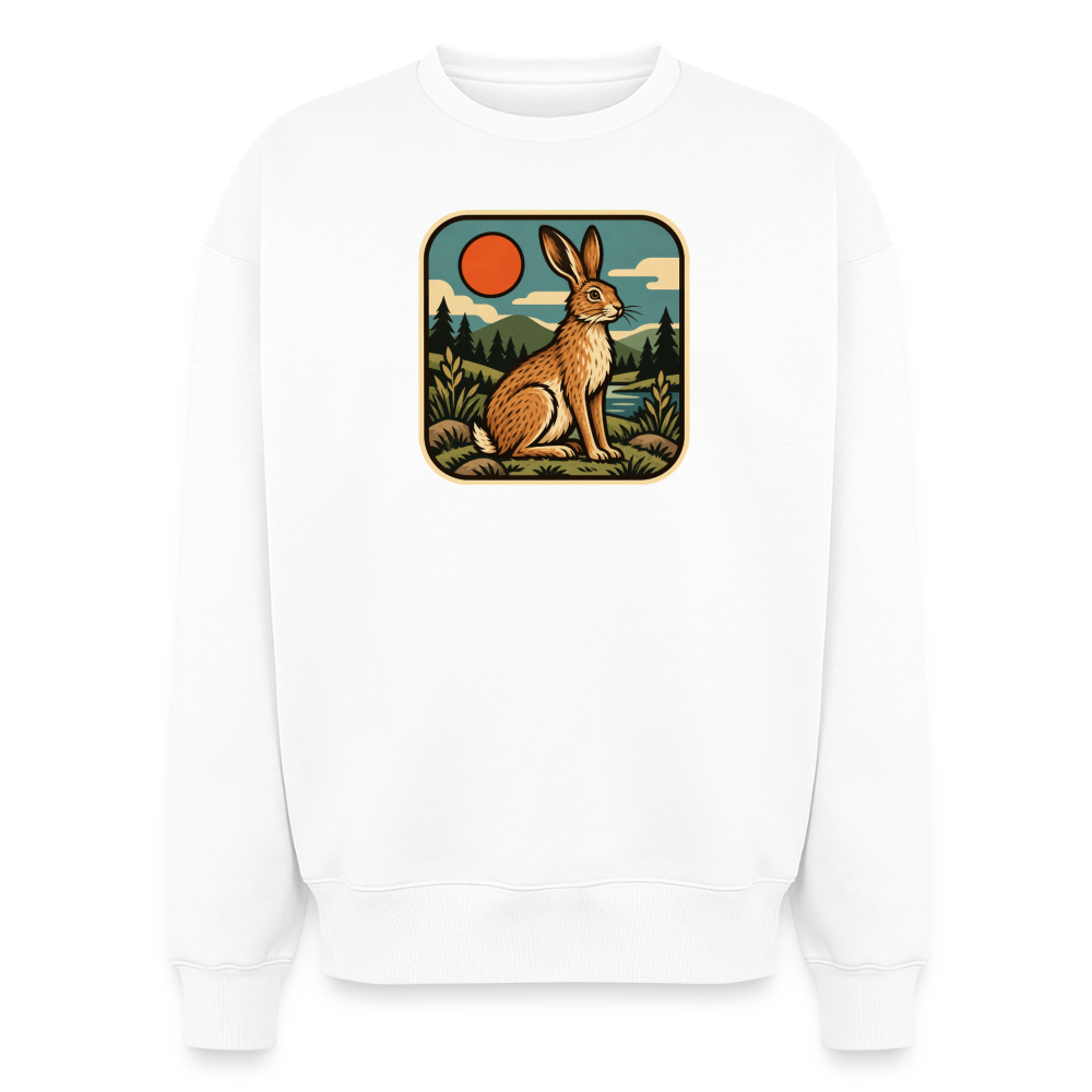 Hase Oversized Heavyweight Sweater - Weiß