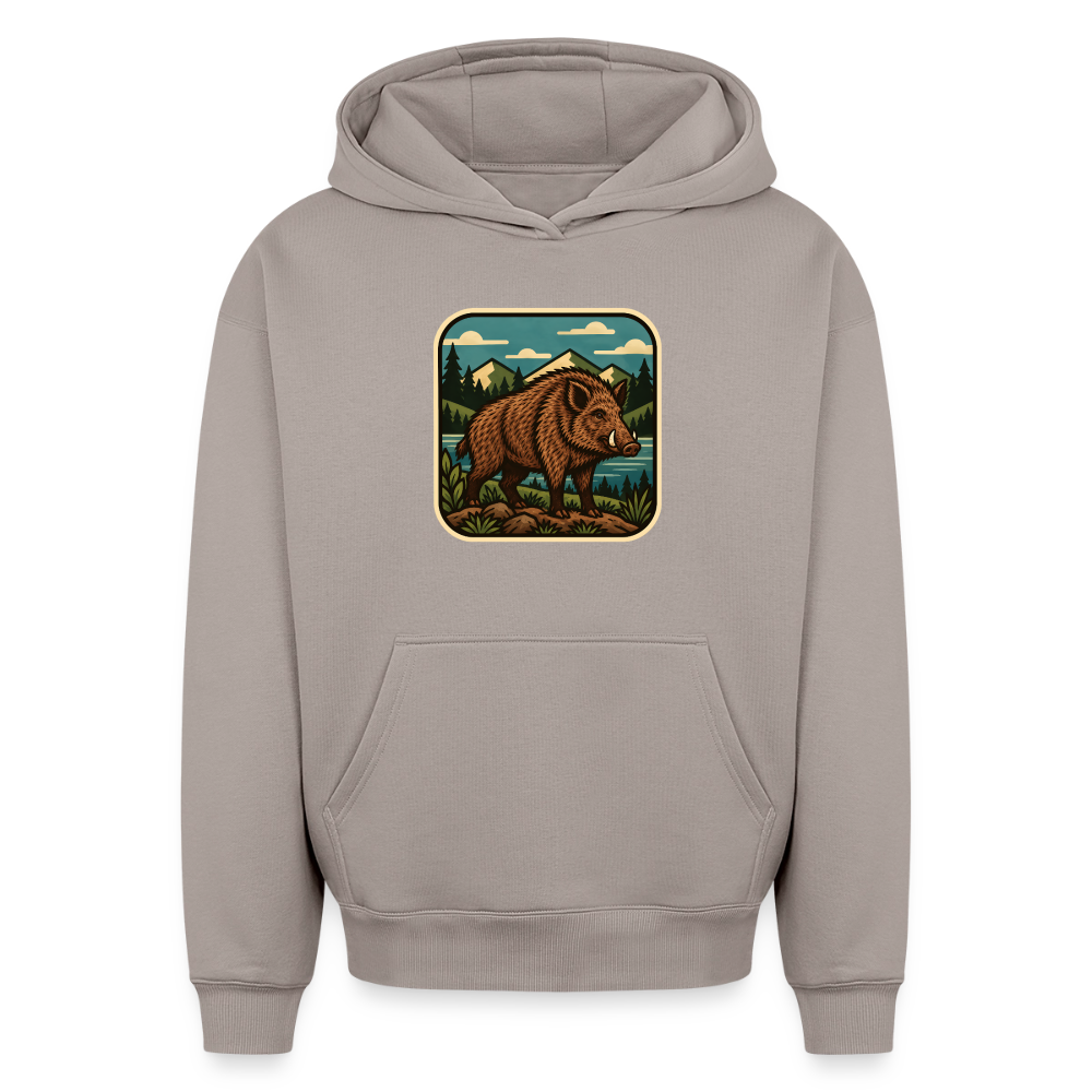 WIldschwein Oversized Heavyweight Hoodie - Taupe