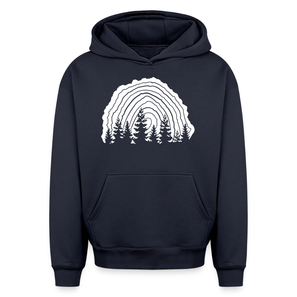 Waldbild Oversized Heavyweight Hoodie - Navy