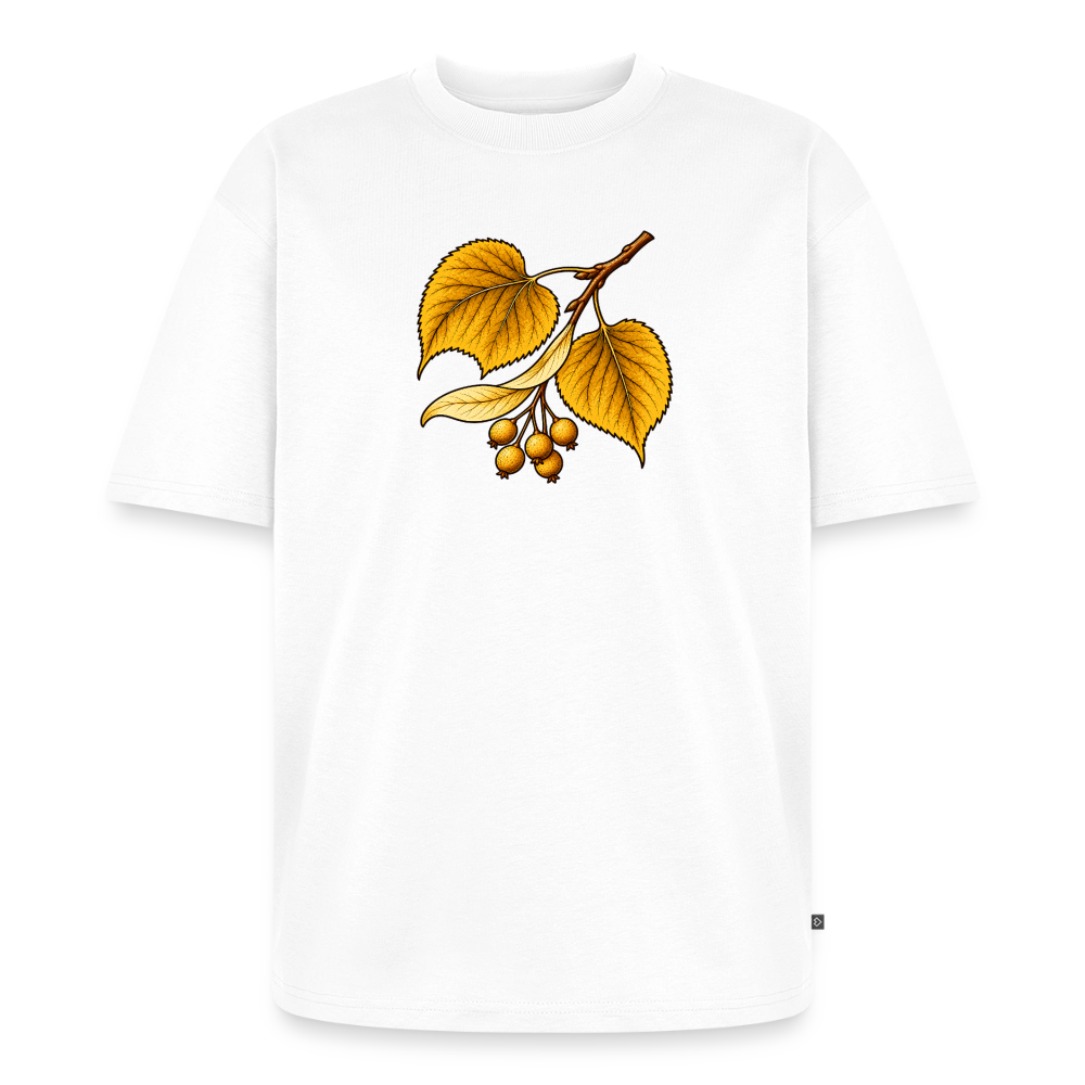 Lindenzweig Premium Oversized Bio T-Shirt - Weiß