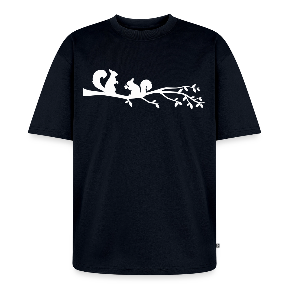 Eichhörnchen Premium Oversized Bio T-Shirt - Navy