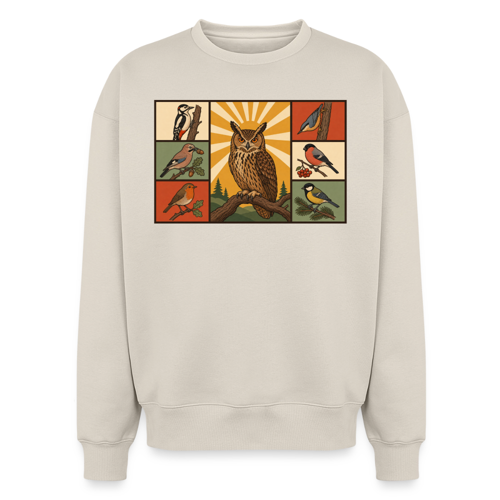 Wald Eule Oversized Heavyweight Sweater - Beige