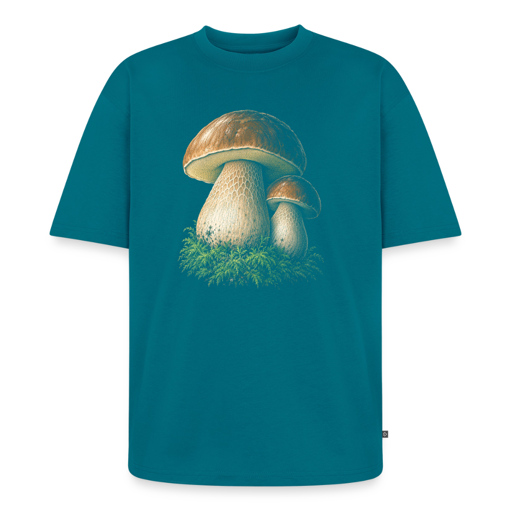 Steinpilz Premium Oversized Bio T-Shirt - Petrol