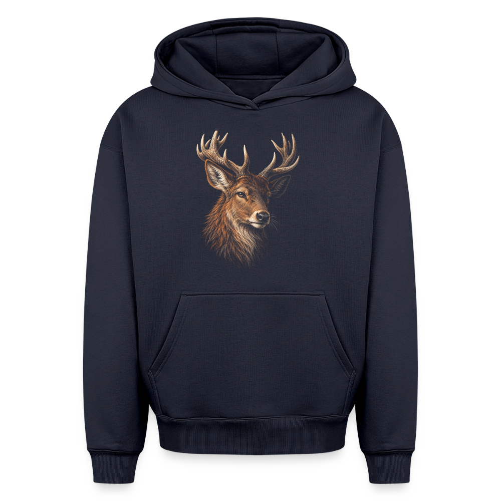 Hirsch Oversized Heavyweight Hoodie - Navy