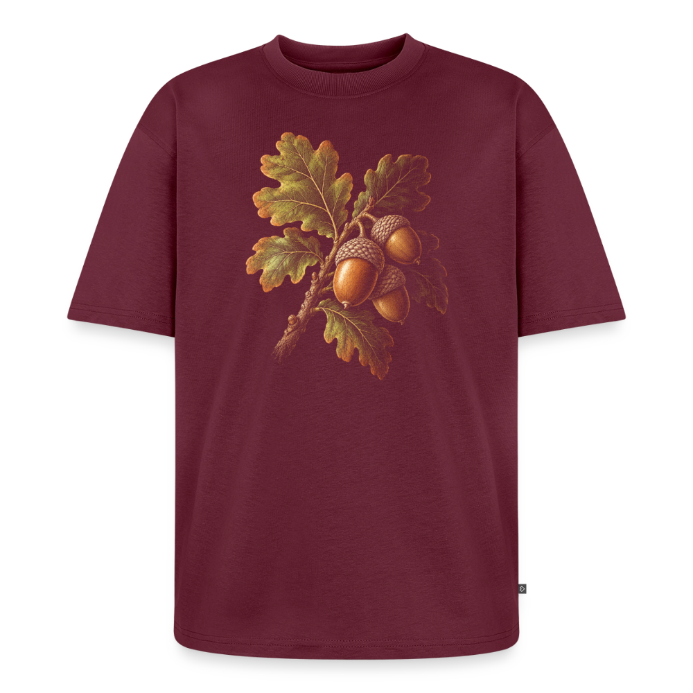 EIchenzweig Premium Oversized Bio T-Shirt - Burgunderrot