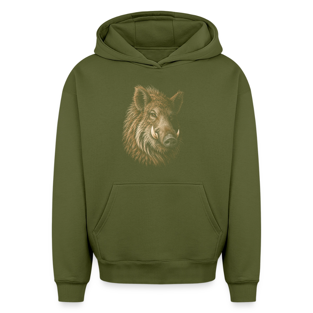 Eber Oversized Heavyweight Hoodie - Khaki