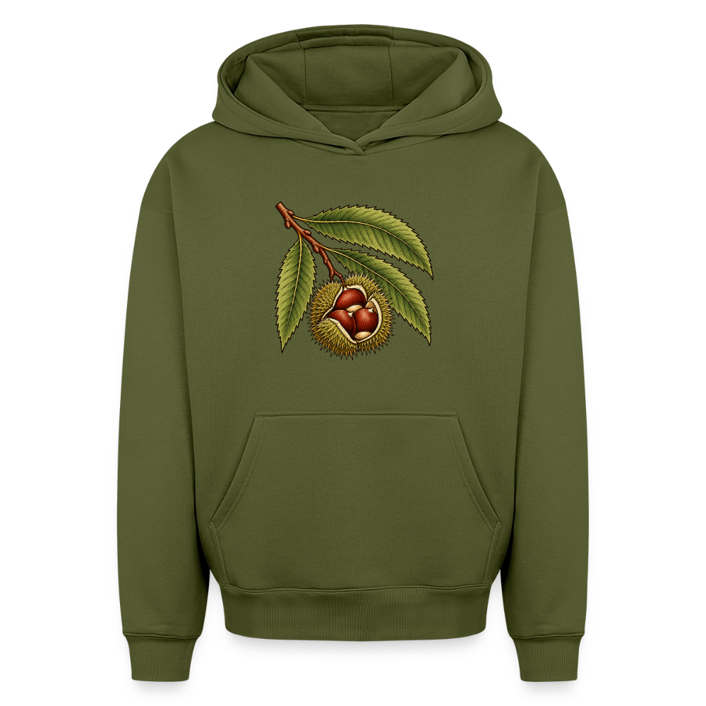 Esskastanie Oversized Heavyweight Hoodie - Khaki