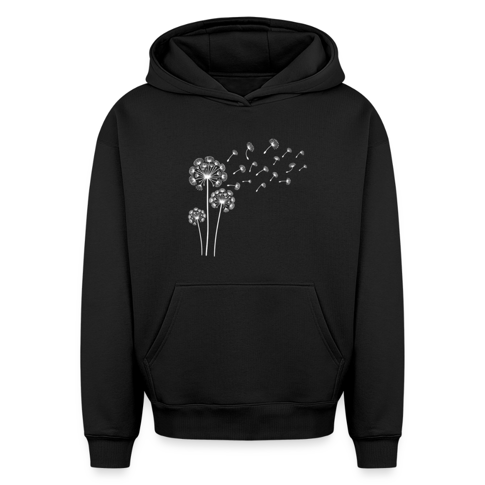 Pusteblume Oversized Heavyweight Hoodie - Schwarz