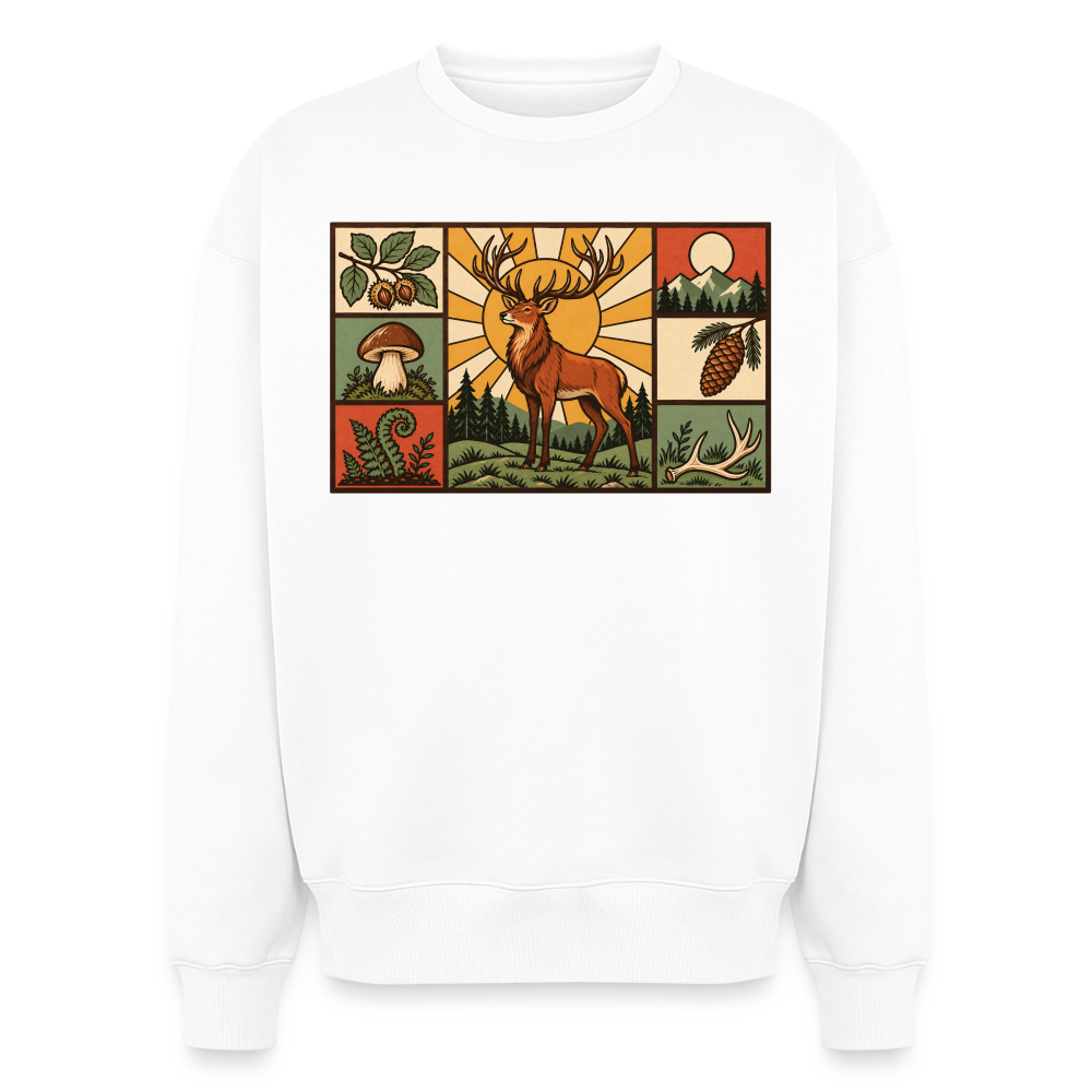 Wald Hirsch Oversized Heavyweight Sweater - Weiß