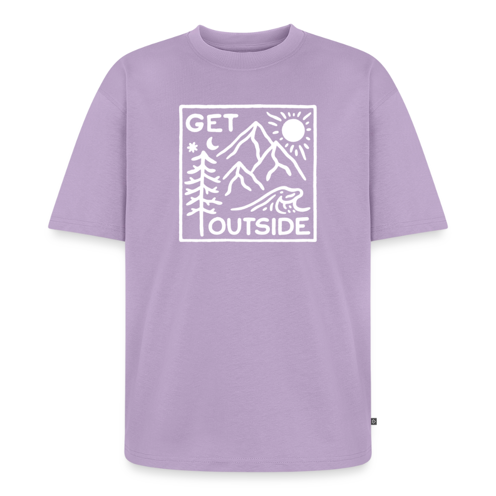 Get Outside Premium Oversized Bio T-Shirt - Lavendel