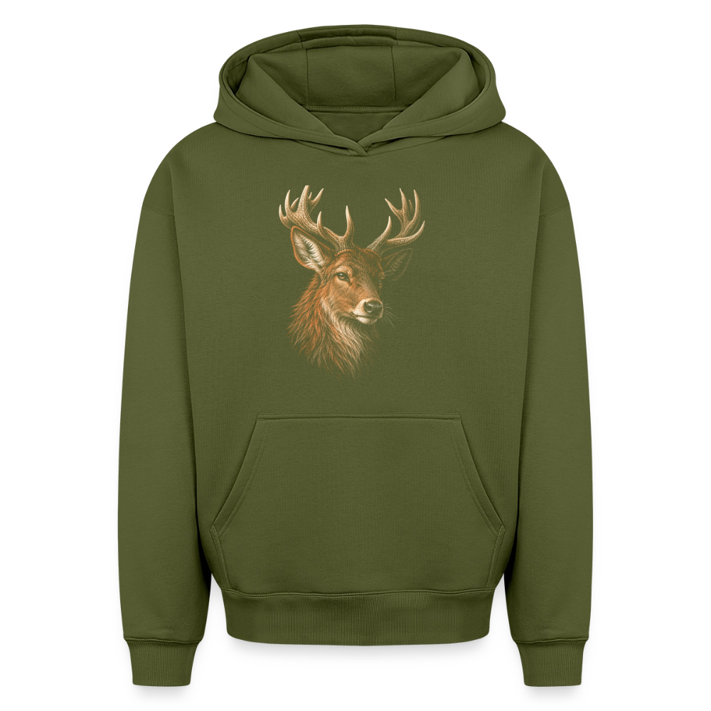 Hirsch Oversized Heavyweight Hoodie - Khaki