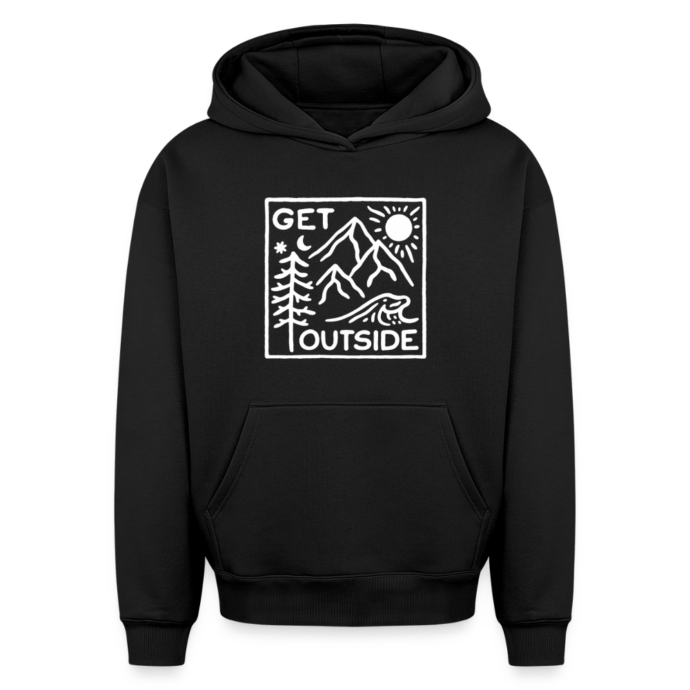 Get Outside Oversized Heavyweight Hoodie - Schwarz