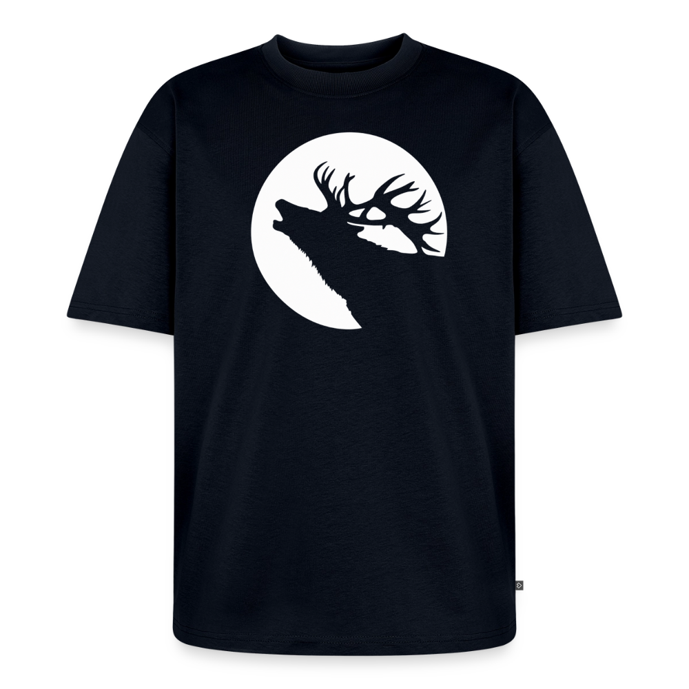 Hirsch Premium Oversized Bio T-Shirt - Navy