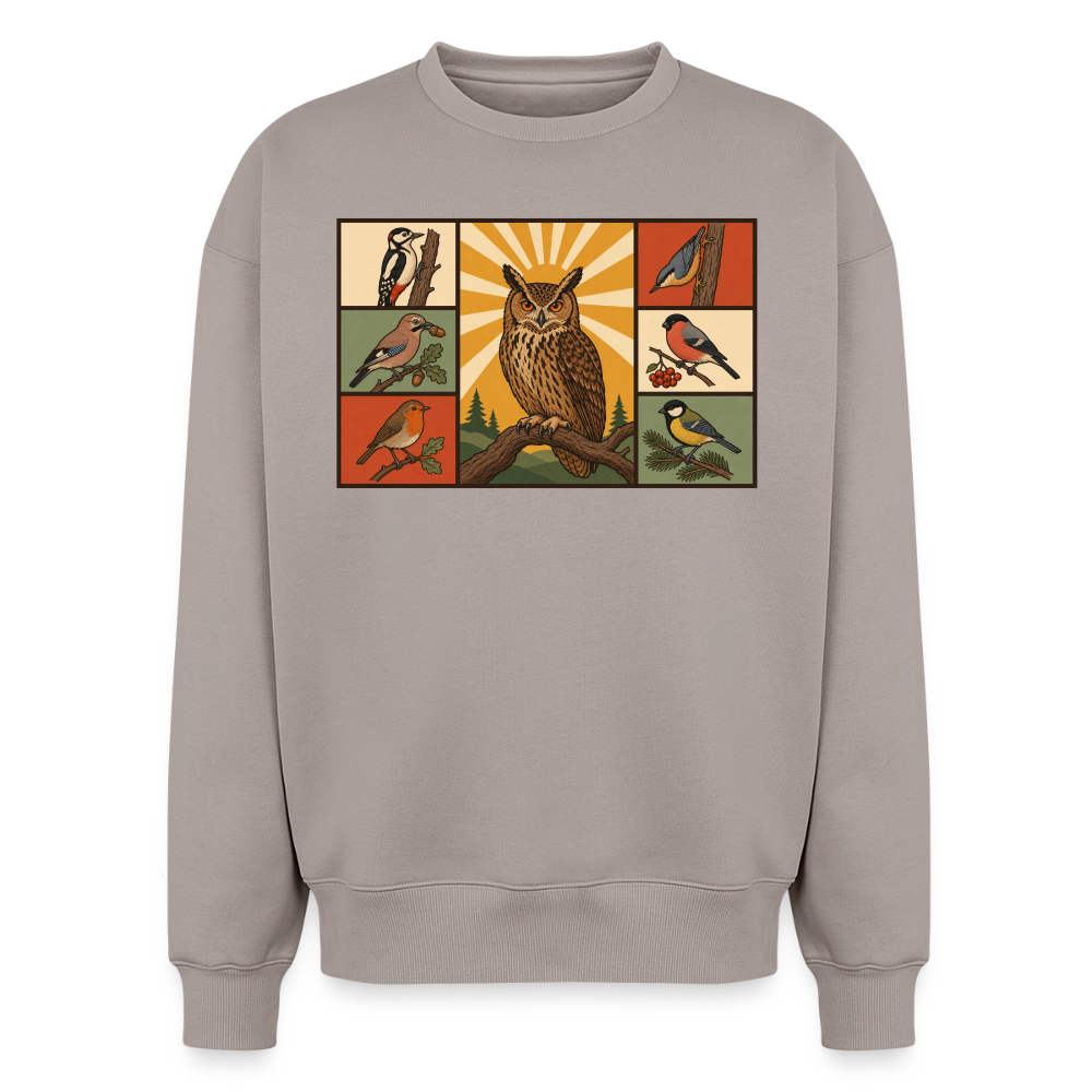 Wald Eule Oversized Heavyweight Sweater - Taupe
