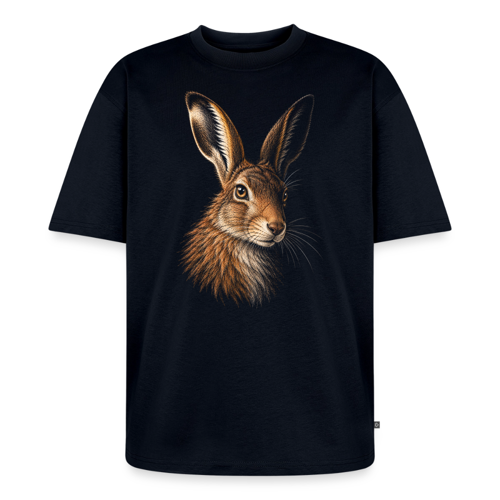 Hase Premium Oversized Bio T-Shirt - Navy