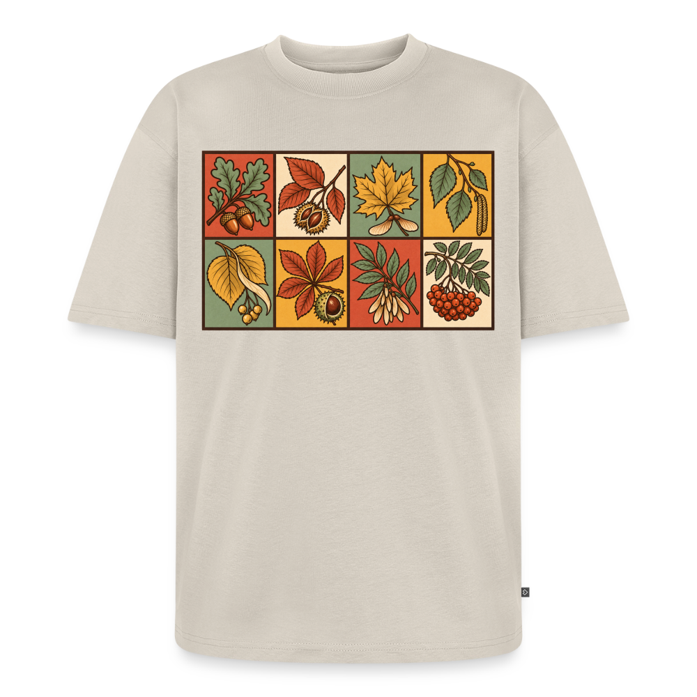 Baumarten der  Natur Premium Oversized Bio T-Shirt - Beige