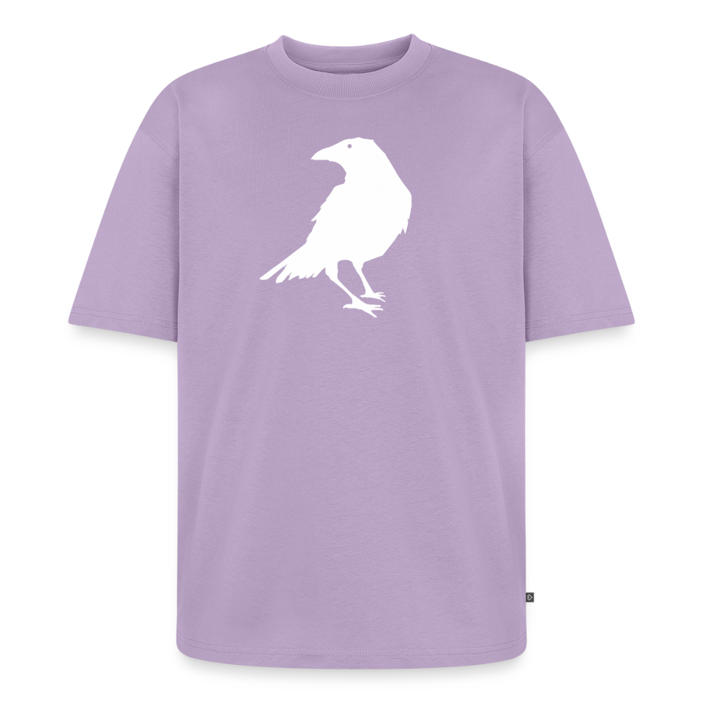 Krähe Premium Oversized Bio T-Shirt - Lavendel