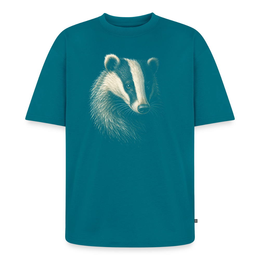 Dachs Premium Oversized Bio T-Shirt - Petrol