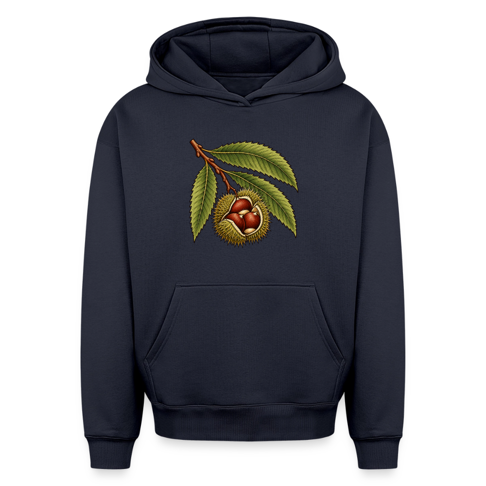 Esskastanie  Oversized Heavyweight Hoodie - Navy