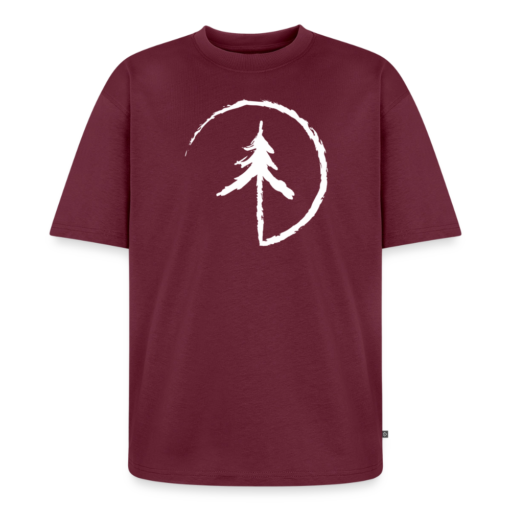 Tanne Premium Oversized Bio T-Shirt - Burgunderrot