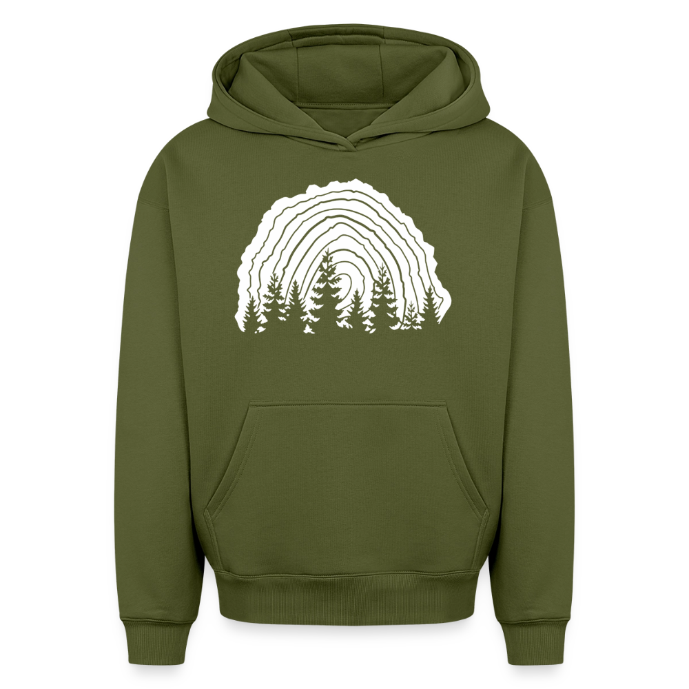 Waldbild Oversized Heavyweight Hoodie - Khaki