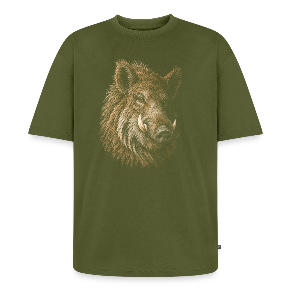 Eber  Premium Oversized Bio T-Shirt - Khaki
