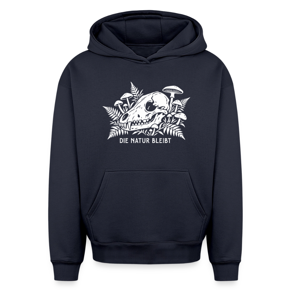 Die Natur bleibt Oversized Heavyweight Hoodie - Navy